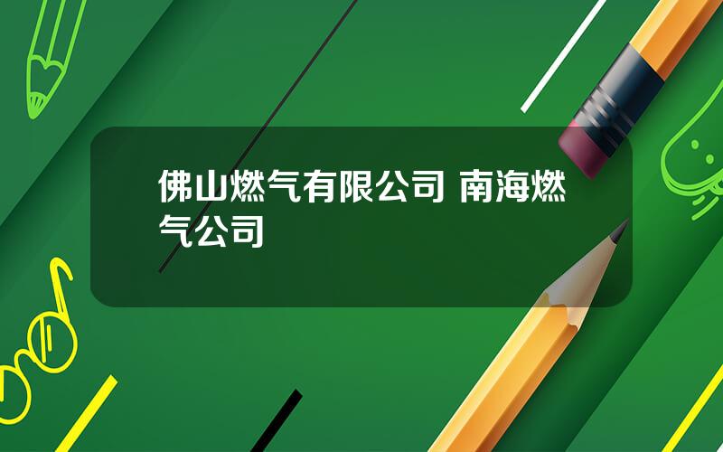 佛山燃气有限公司 南海燃气公司